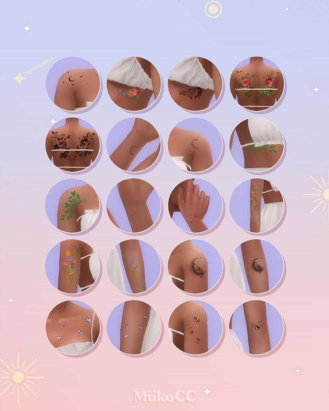 Галерея мода Набор тату Nature Tattoos #1